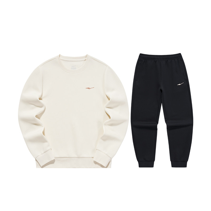 鸿星尔克运动套装女冬季新款女士加绒运动服圆领卫衣卫裤女装衣服,淘宝优惠券,粉丝福利购,淘宝优惠卷