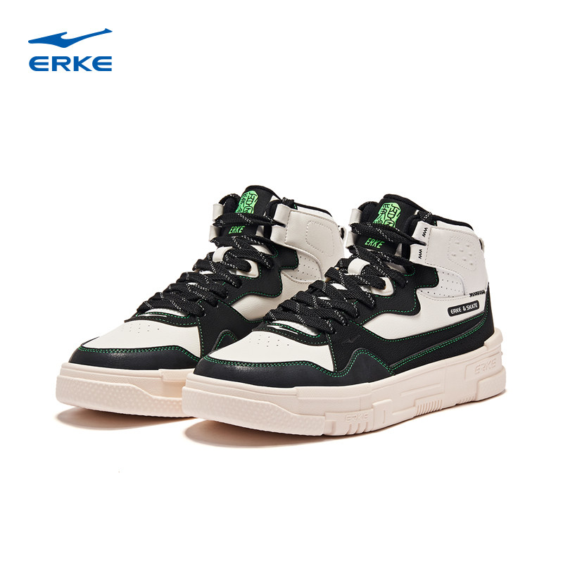 鸿星尔克男鞋高帮板鞋契约冬季新款厚底青少年休闲男士运动鞋子,淘宝优惠券,粉丝福利购,淘宝优惠卷