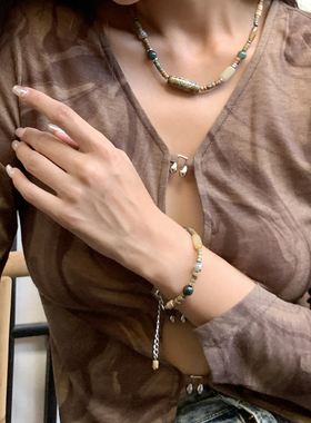 奇妙山海藏风天然石手链复古