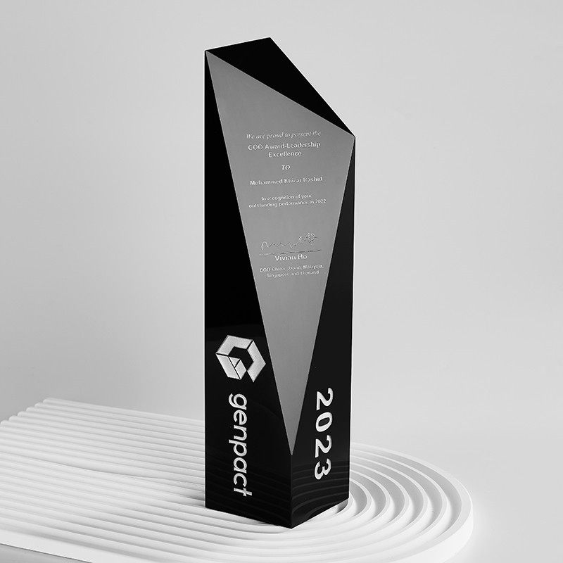 精选新款高档f黑色几何水晶奖杯定制 创意商务颁奖礼品 企业员工,淘宝优惠券,粉丝福利购,淘宝优惠卷