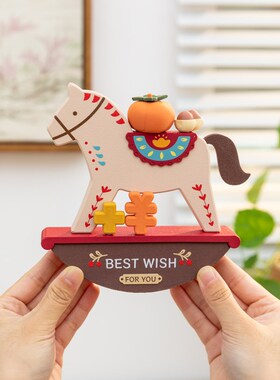 新年阿楹 马上有钱家庭财运办z公室玄学福摆件电视柜乔迁新居小众