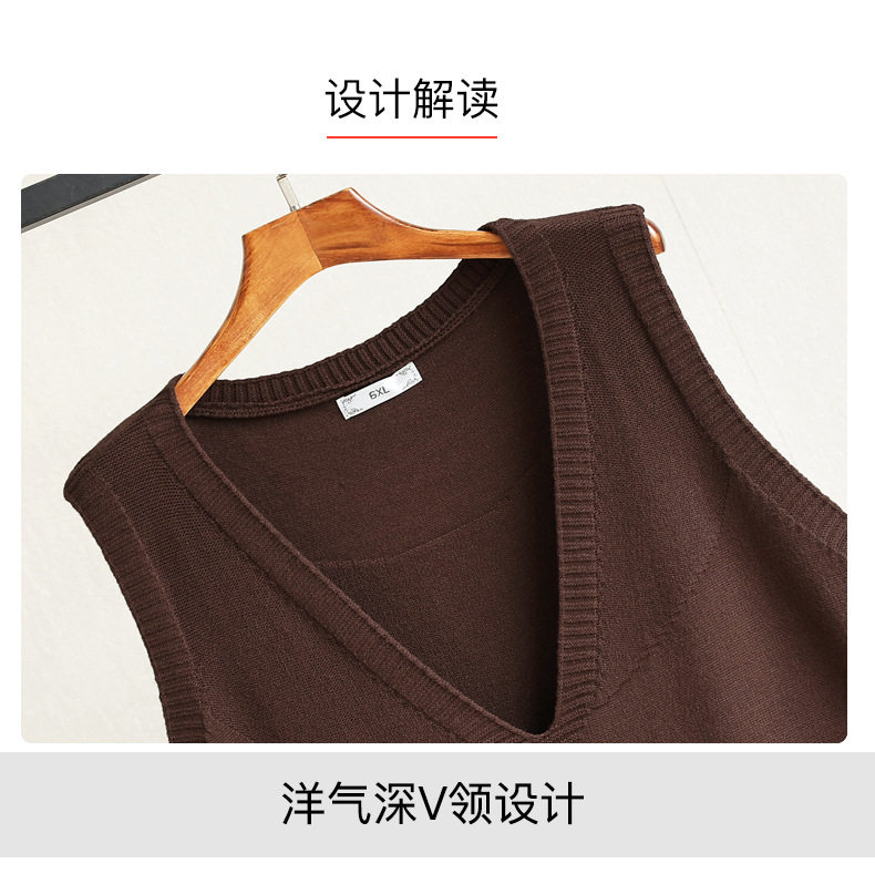 特大码女装无袖毛衣胖mm宽松显瘦春装百搭马甲上衣V领针织衫外套,淘宝优惠券,粉丝福利购,淘宝优惠卷