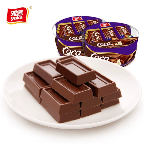 Yake Mocha Milk Chocolate Fragrant Snack Day Day Day Weddance Wedding Candy 115G*2 коробки (альбом какао -масло)