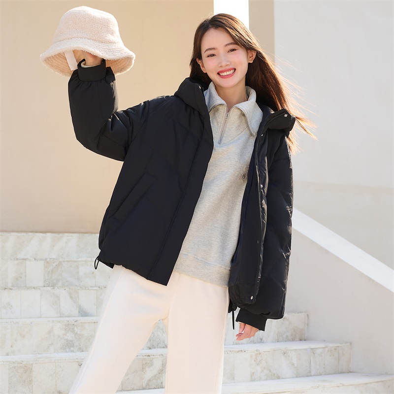 坦博尔羽绒服女士短款 连帽廓形时尚休闲百搭 冬季保暖面包服外套,淘宝优惠券,粉丝福利购,淘宝优惠卷