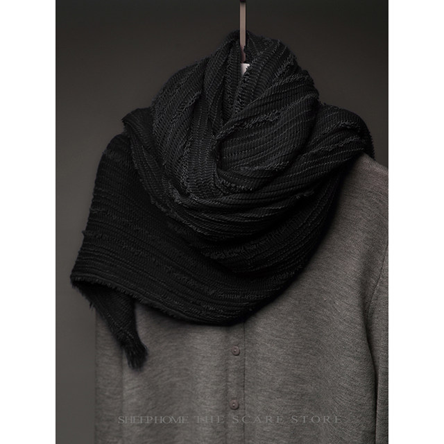 Pure cotton three-dimensional hollow luxury-grade high-end scarf