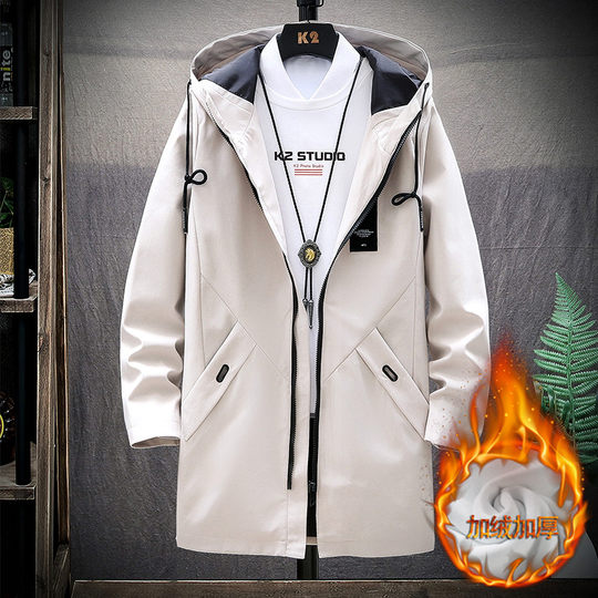 Trendy autumn and winter jacket with velvet thickened windbreaker