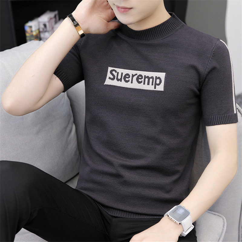 2023新款夏季男士针织短袖潮流小衫 lpwT恤