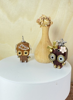 蒸汽朋克机器人手工制作情侣项链钥匙扣DIY