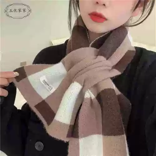 Трикотажный короткий демисезонный универсальный удерживающий тепло шарф, в корейском стиле