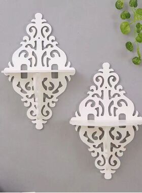 花架便宜放监控墙面装饰免打孔墙上置物架挂墙壁悬空客厅现代儿童