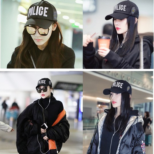 Hat women's versatile trendy sunshade letter embroidery