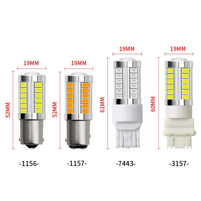 汽车LED高低脚双尾1016刹车灯泡1157超亮灯12V双脚尾灯改装灯