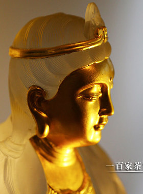 琉璃摆件佛像观音菩萨梁明毓