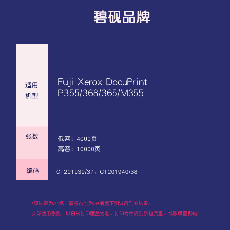 适合富士施乐DocuPrint P355d打印机P368粉盒P365墨盒M355df硒鼓 - 图2