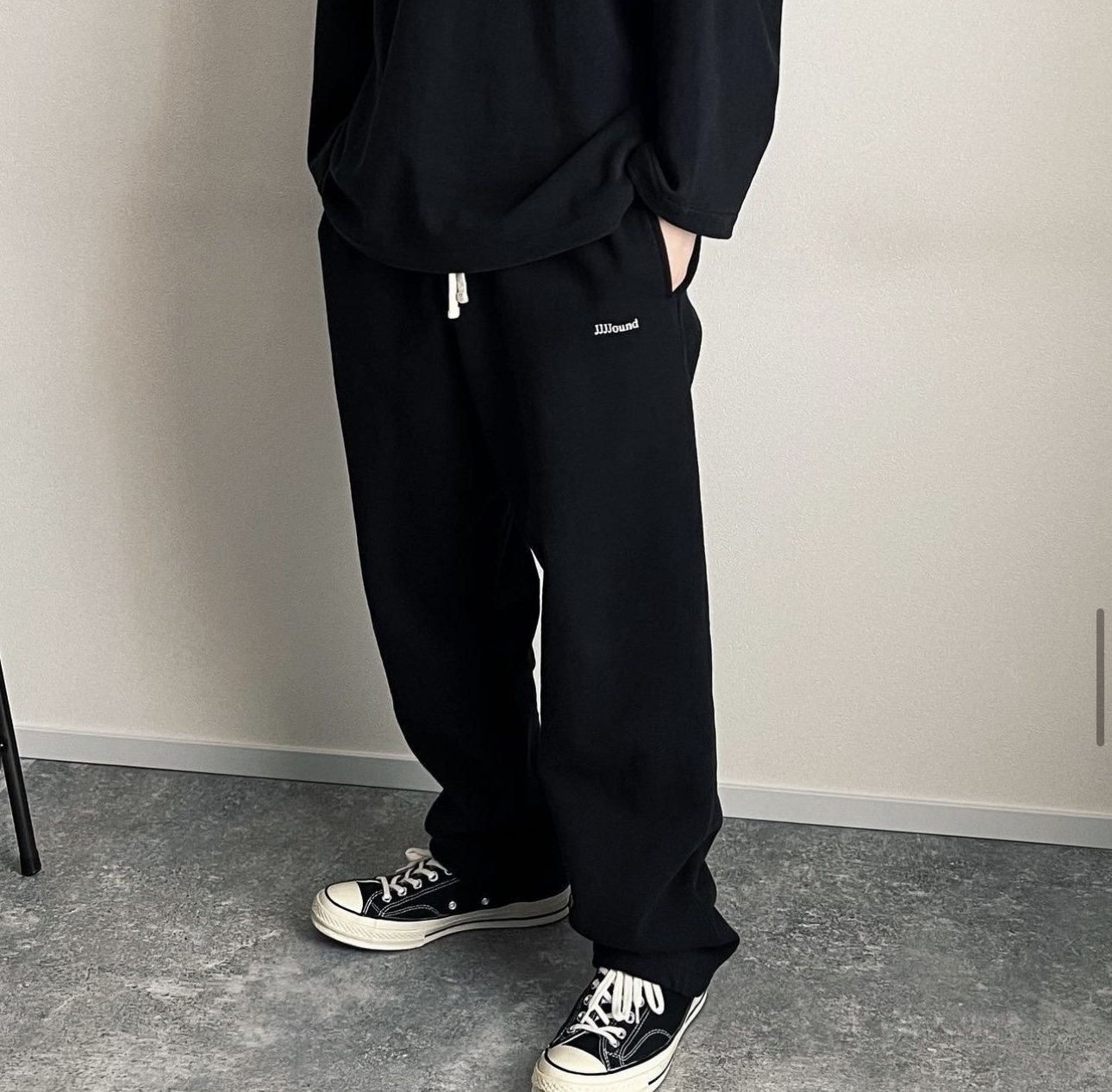 jjjjound Cleanfit Sweatpants宽松直筒男款加绒长裤卫裤运动裤 - 图0