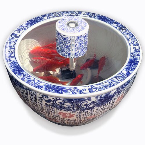 陶瓷鱼缸过滤器金鱼缸瓷缸过滤器瓦缸喷泉造景圆缸内置塑料过滤器 - 图3