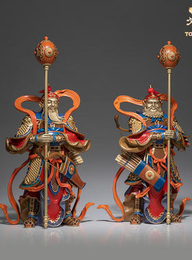 铜师傅铜中式门神工艺品装饰摆件