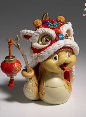 现货铜师傅《金蛇迎福》桌面铜摆件 家居装饰品 蛇年吉祥春节礼物