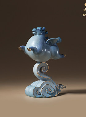 铜师傅《马上飞黄腾达》《马上青云直上》客厅铜马摆件 新年礼物