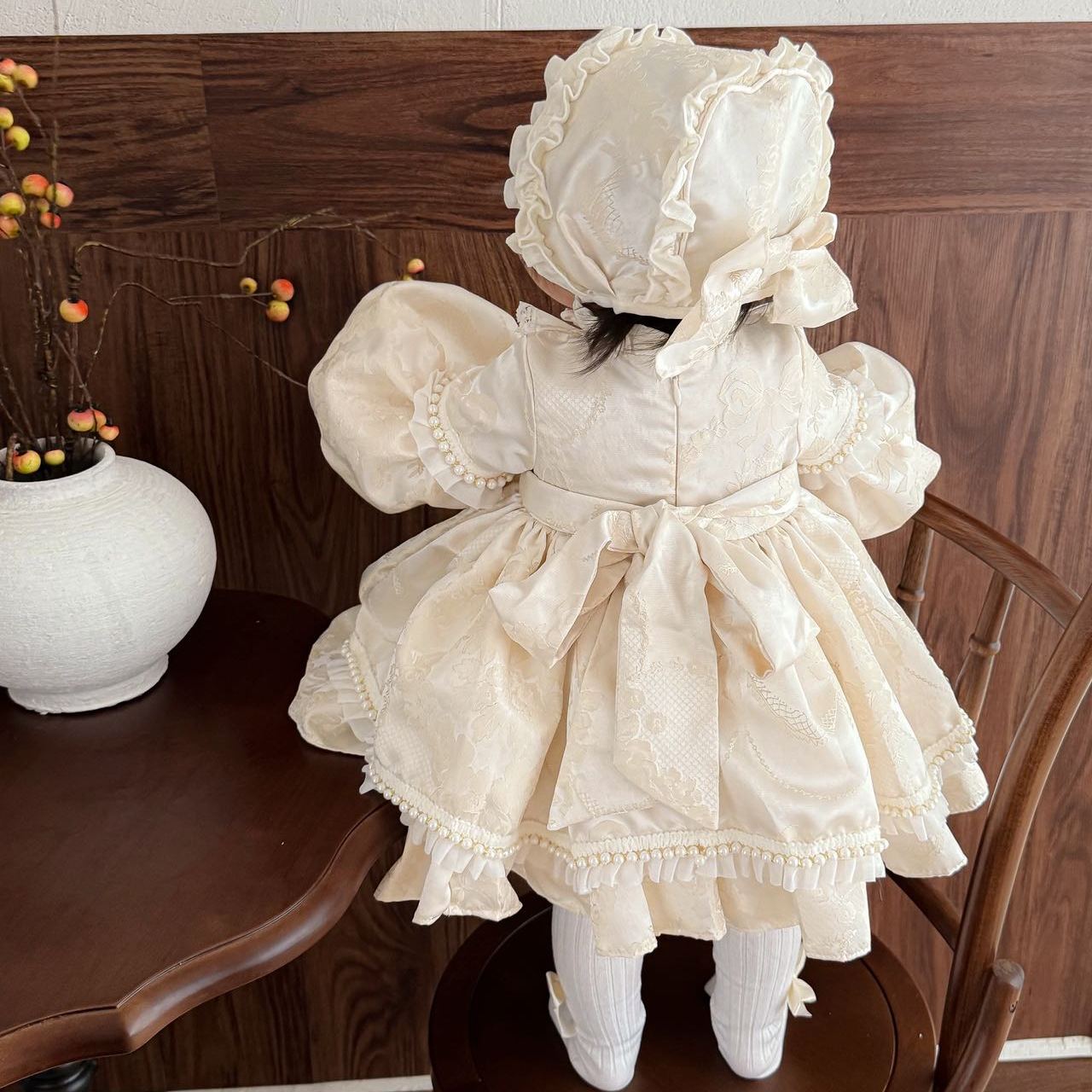 女童连衣裙高端西班牙公主裙蓬蓬洛丽塔洋装宝宝生日周岁礼服秋冬 - 图1