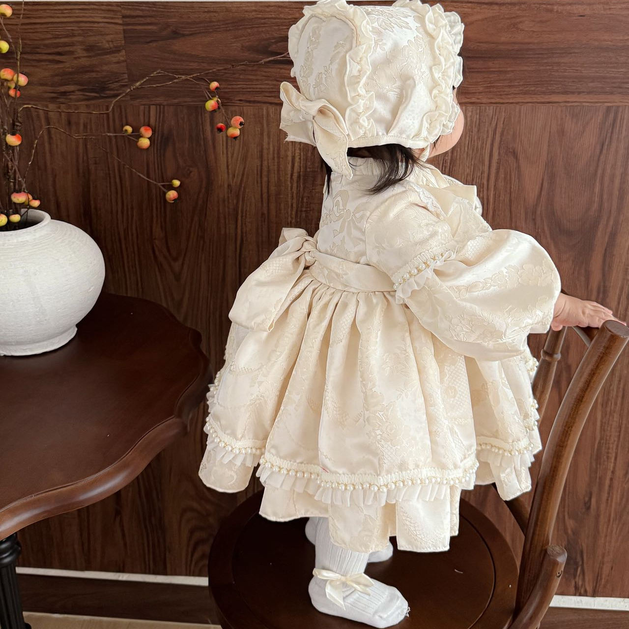 女童连衣裙高端西班牙公主裙蓬蓬洛丽塔洋装宝宝生日周岁礼服秋冬 - 图2