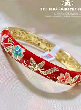 北京特色景泰蓝手镯合金宫廷女士