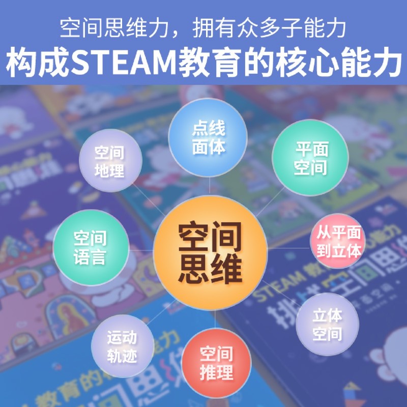新华正版 挑战空间思维共8册 歪歪兔童书馆杨文建李宏声 低幼读物 智力开发 海豚 北京幸治 图书籍