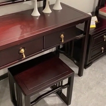 New Chinese solid wood dresser minimalist light lavish gold wood make-up table integrated mirror design bedroom combination custom-made