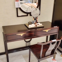 New Chinese Ukim wood Solid Wood Dresser Makeup Bench Composition Modern Zen-style Makeup Table Containing Cabinet Bedroom Furniture
