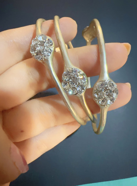 个人设计师作品淡金色三合一质感硬手镯可拆分全网就一款