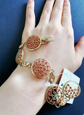 彩色星团质感气质镂空镶钻搭扣手链【欧美品牌独家孤品满百包邮】