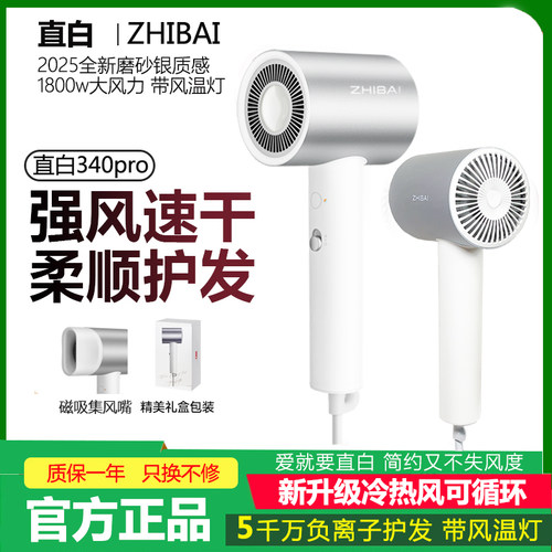 直白吹风机hl380负离子护发家用大功率高速干宿舍男女学生电风筒 - 图1