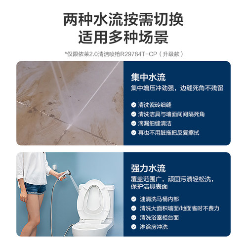 科勒喷枪卫生间家用马桶冲洗自来水龙头高压增压喷头冲洗器 - 图2