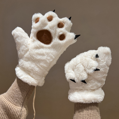 签到【加绒加厚】猫爪手套