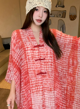 小清新白色碎花丝巾女夏季旅游盘扣防晒大披肩沙滩巾薄款纱巾围巾