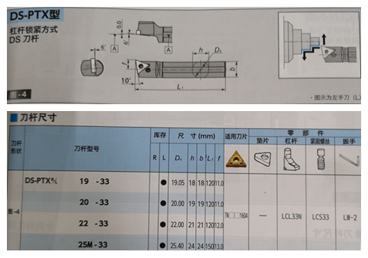 走心机DS-PTXNL20-33专用背轴车削TN16刀片外圆刀杆/DS-PTXNL25.4