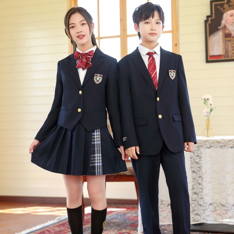 学院风jk中小学生校礼服藏蓝儿童女主持人裙子演出三件套男外西装,淘宝优惠券,粉丝福利购,淘宝优惠卷