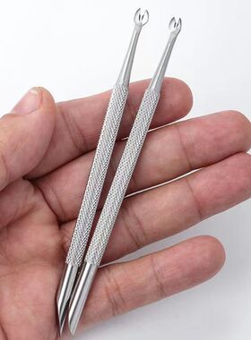 不锈钢死皮叉刀锋利去死皮手指甲工具修脚指美甲工具推剪挫角质铲
