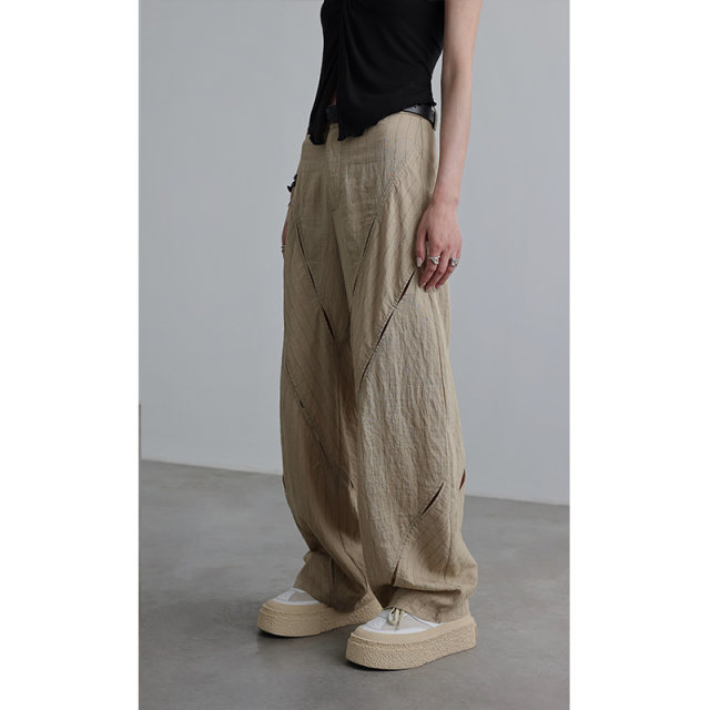 ບໍ່ມີພາບລວງຕາ tacking trousers