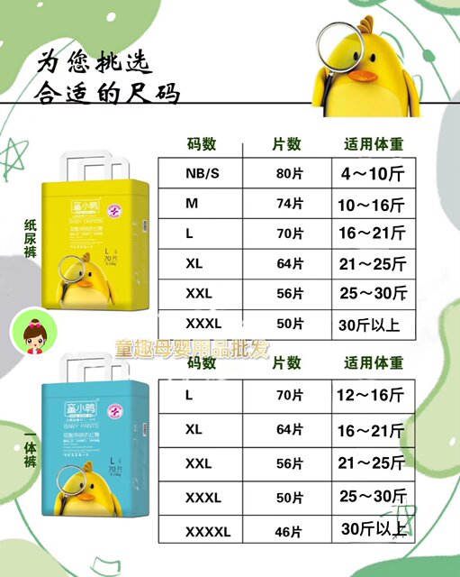 (If you buy it, get wet wipes) Buy more cheaper children's ducklings ultra-thin baby diapers diapers one-piece pulling pants