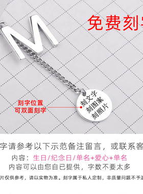 s925纯银复古泰银字母刻相片礼物