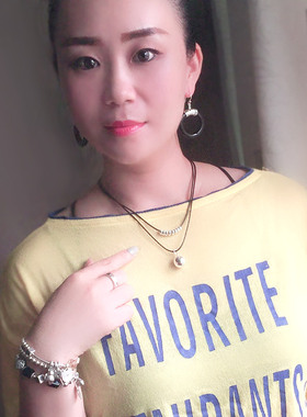 双层时尚风饰品黑色转运珠银项链