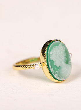 卡梅奥女珍珠复古新款