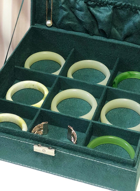 复古公主风珠宝双层手镯饰品盒