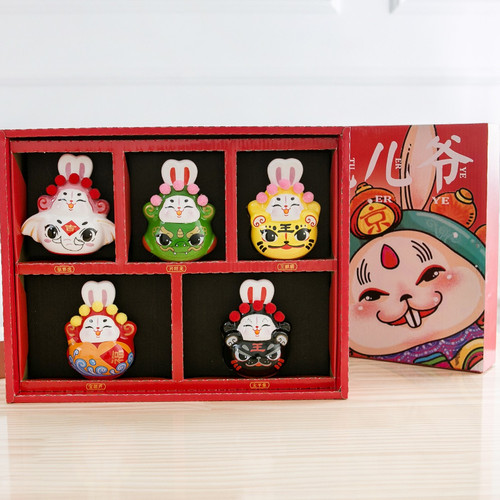 原创Q萌北京兔爷陶瓷摆件中国风特色礼品送礼老外旅游纪念品 - 图0
