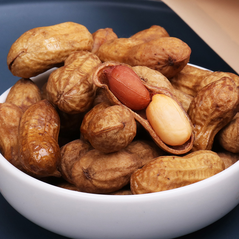 苏岭村旗舰店疆北大叔焦糖花生袋装网红坚果味炒货干果散装带壳花生米闲嘴零食1