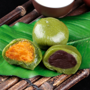 网红手工艾草青团糕点