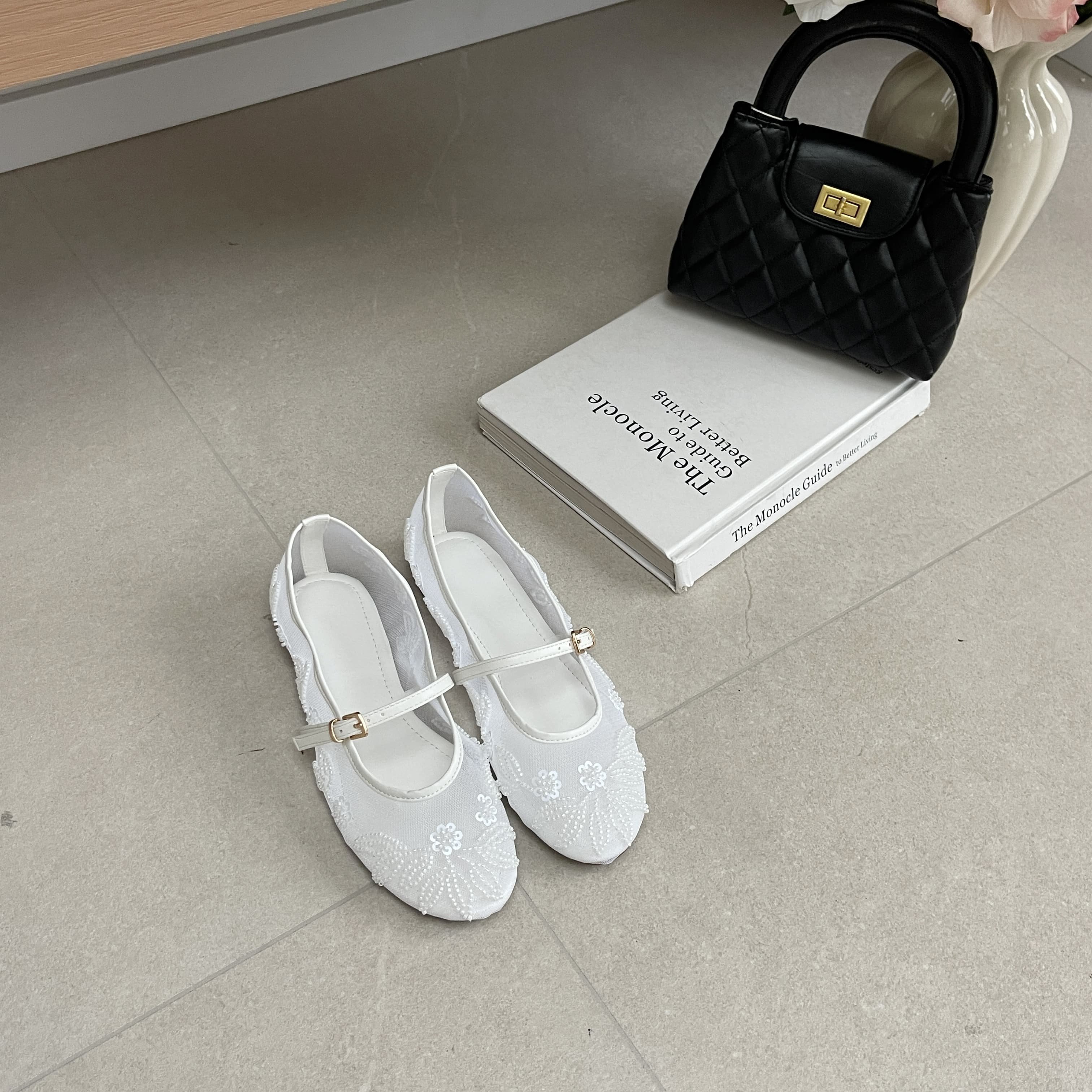 温柔风网纱刺绣花朵玛丽珍鞋女一字扣带平底浅口单鞋透气大码凉鞋,淘宝优惠券,粉丝福利购,淘宝优惠卷