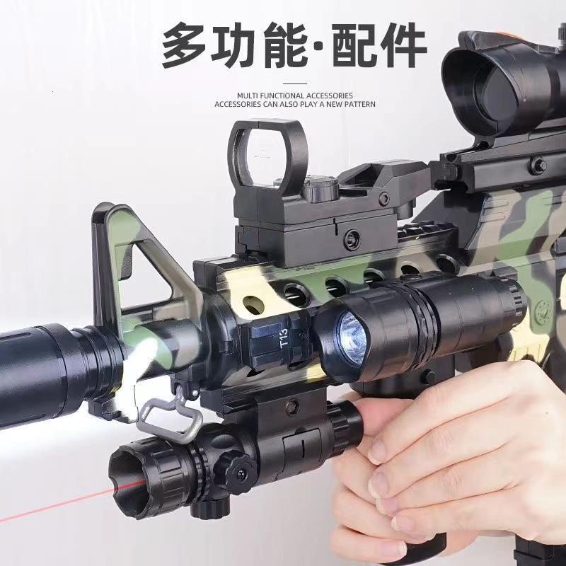 m416手自一体玩具枪男孩吃鸡连发水晶电动连发安全软弹m4突击枪-图1