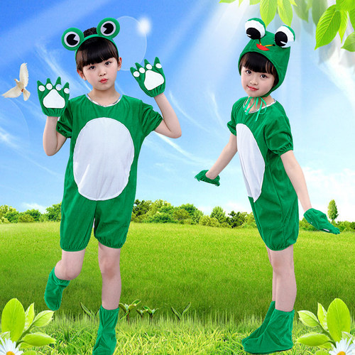 六一儿童演出服小青蛙表演服幼儿园卡通服小蝌蚪找妈妈动物演出服 - 图2